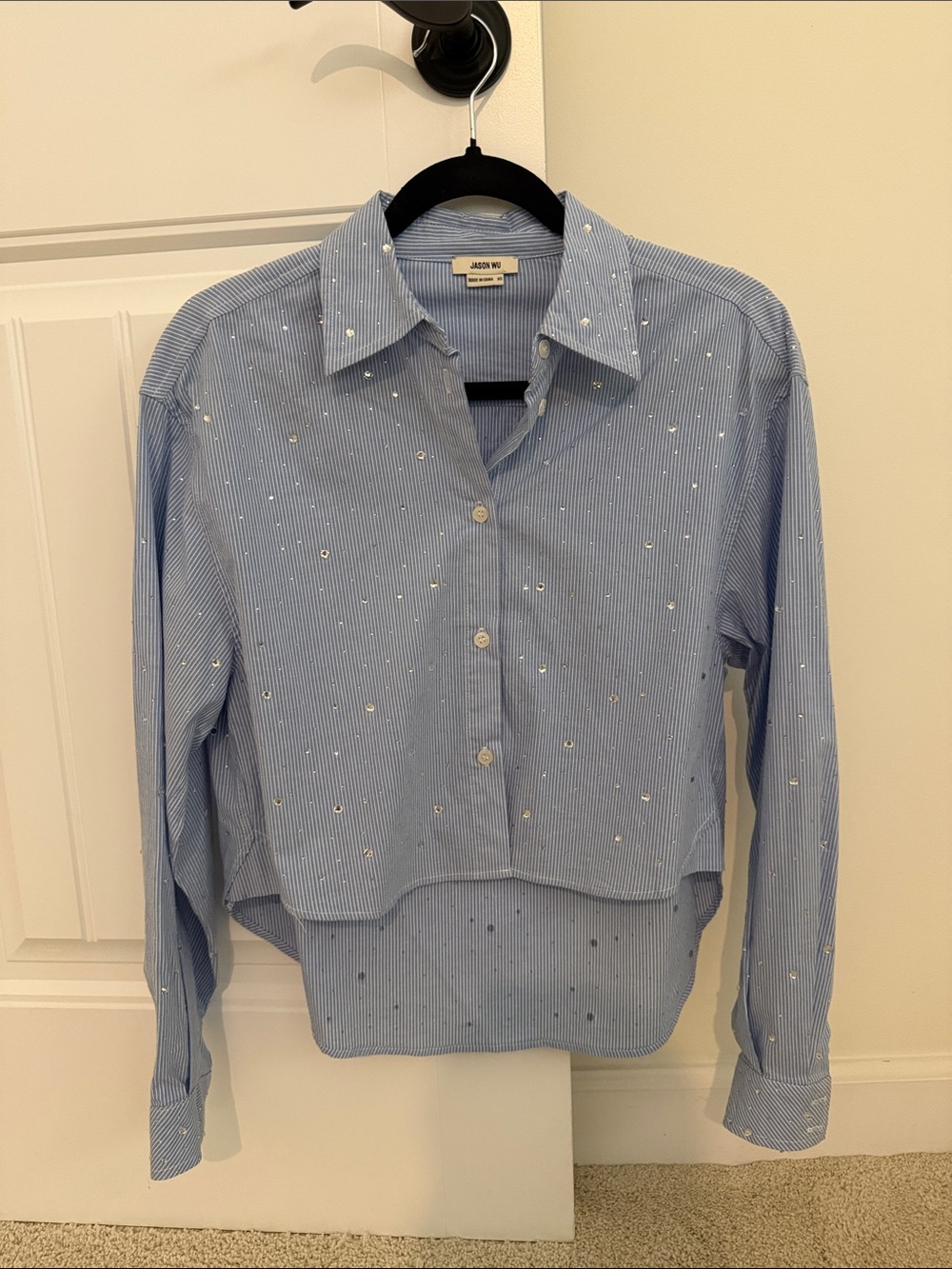 Jason wu embellished button down shirt